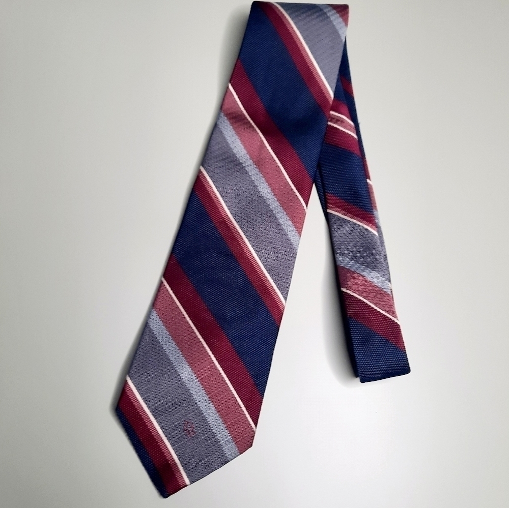 Dior Red and Blue Striped Tie